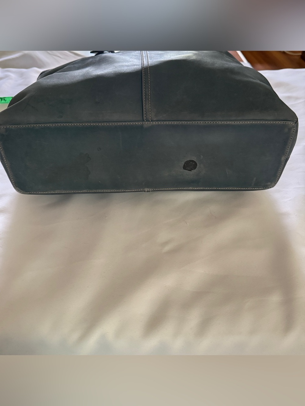 Coach Hampton Blue Leather Tote - Picture 10 of 13